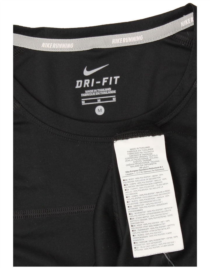 Tricou Nike Dri Fit pentru femei Top UK 12 Medium Negru Poliester