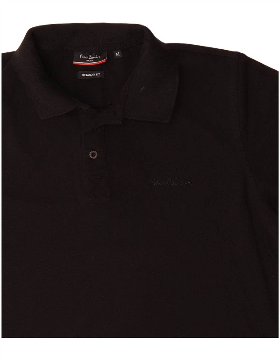 Cămașă polo Pierre Cardin pentru bărbați, bumbac negru mediu, cu formă regulată