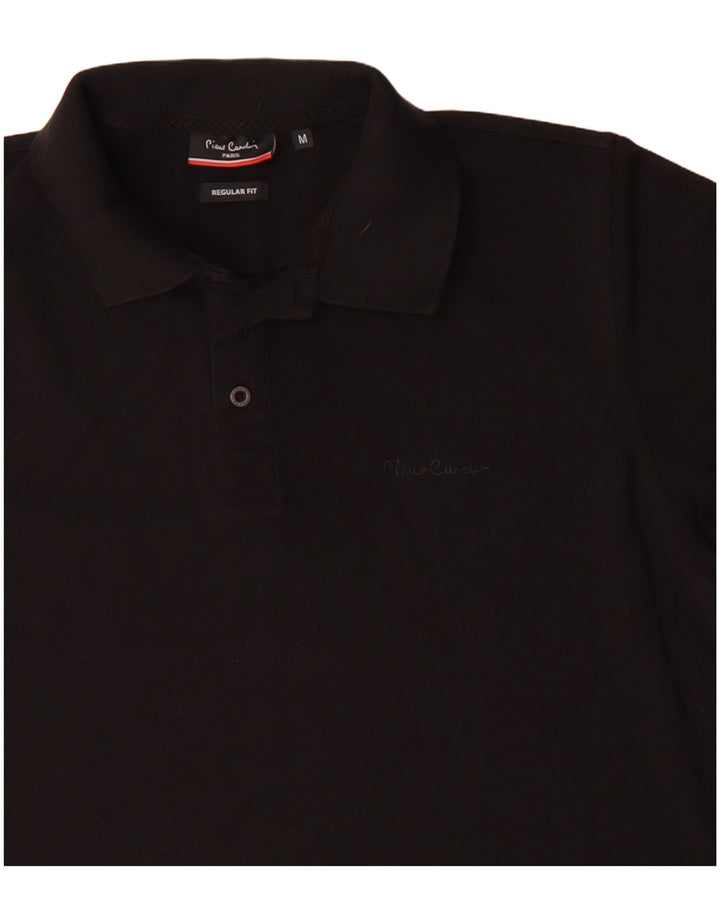 Cămașă polo Pierre Cardin pentru bărbați, bumbac negru mediu, cu formă regulată