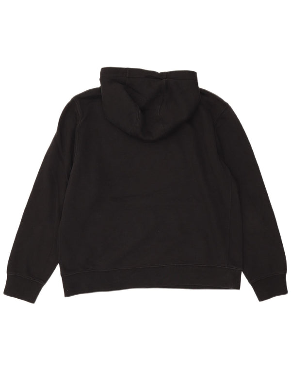 Nike Mens Graphic Hoodie Jumper Large Black Cotton