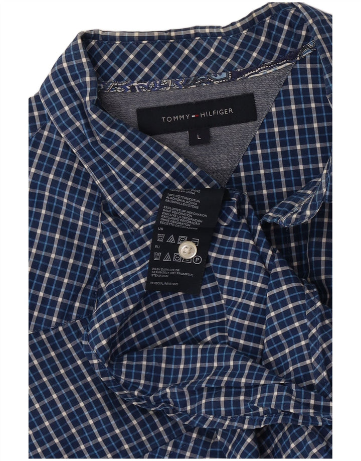 Cămașă pentru bărbați Tommy Hilfiger, mare, albastru, din bumbac