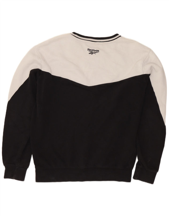 Hanorac grafic pentru bărbați REEBOK Pulover mediu negru, bumbac color bloc
