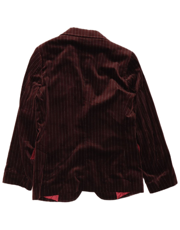 Jachetă vintage pentru bărbați din catifea cu 2 nasturi UK 38 Burgundy mediu