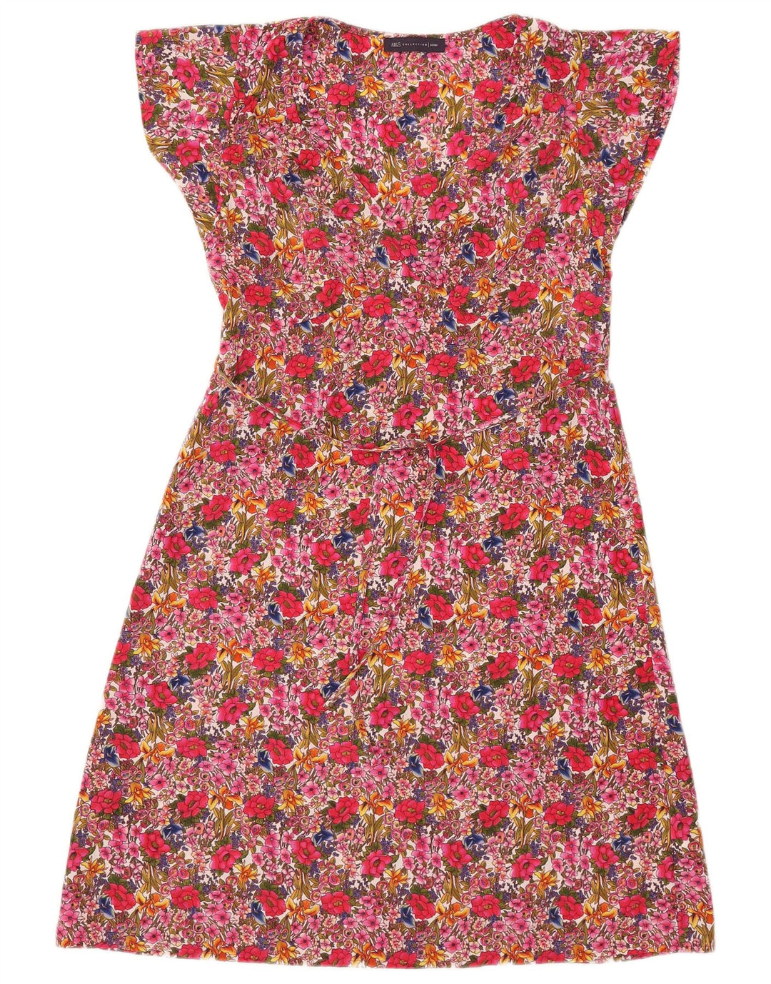 Rochie A-Line pentru femei Marks & Spencer UK 10 Poliester floral roz mic