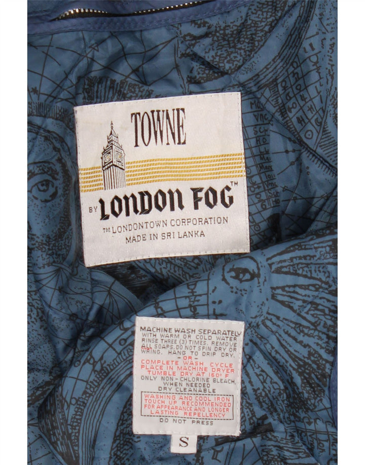 LONDON FOG Jachetă de vânt supradimensionată pentru femei UK 10 Small Bleumarin