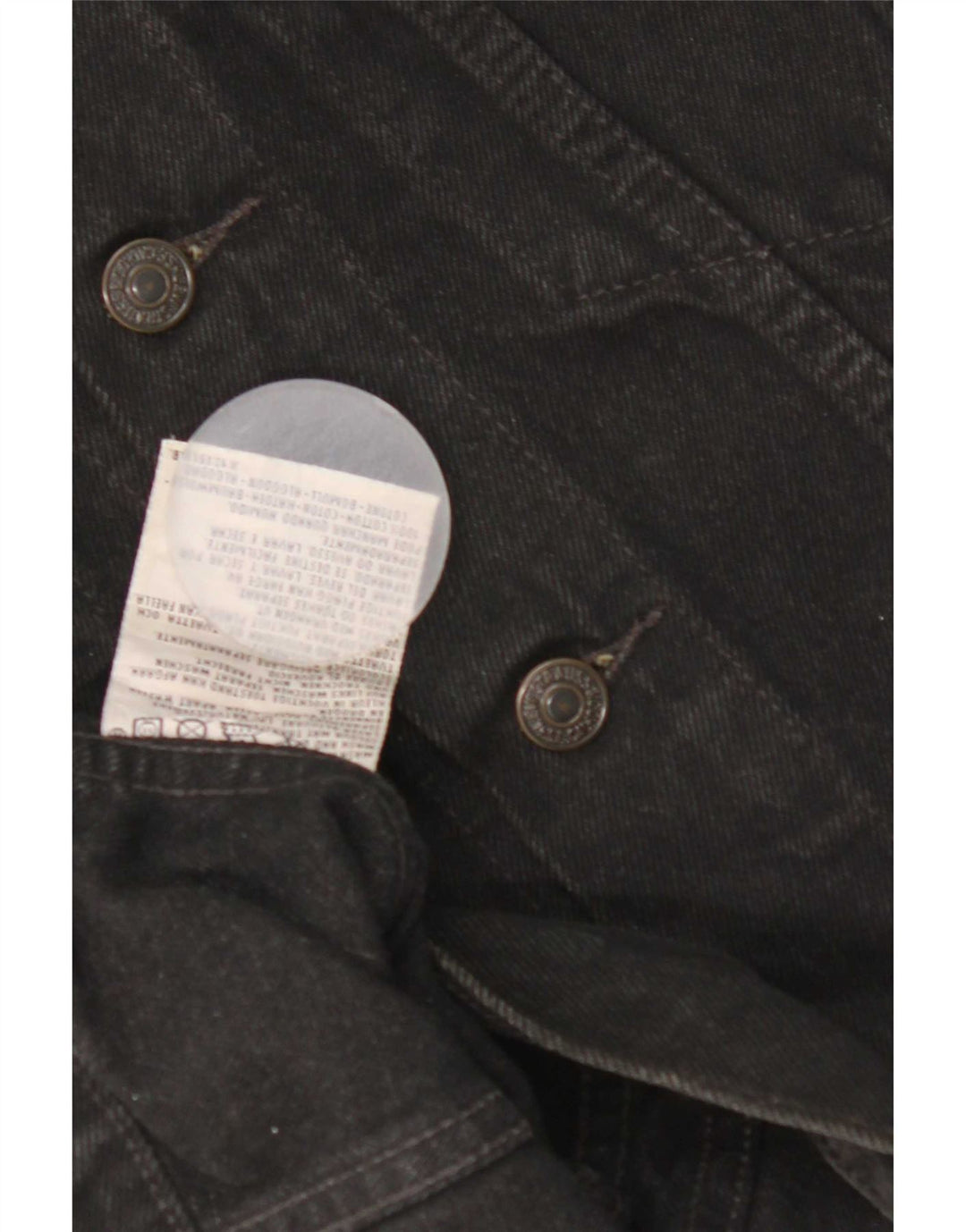 Gilet de denim pentru bărbați Levi's UK 38, bumbac mediu negru