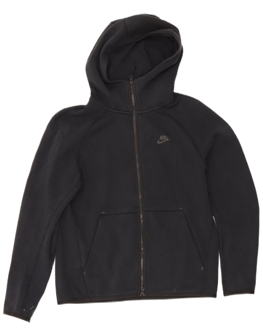 Pulover Nike pentru bărbați, cu fermoar, bumbac, negru