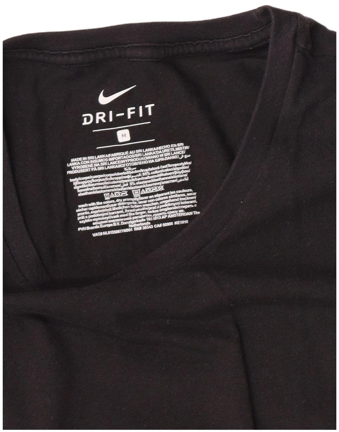 Tricou Nike Dri Fit pentru bărbați Top mediu din bumbac negru