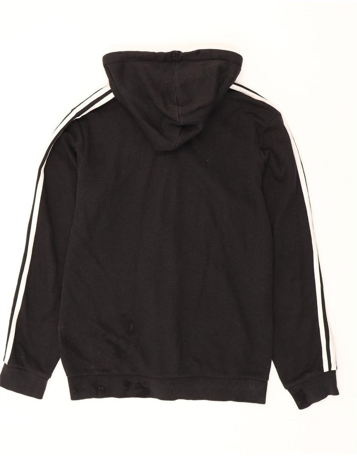 Pulover Adidas pentru bărbați, cu fermoar, bumbac mediu negru
