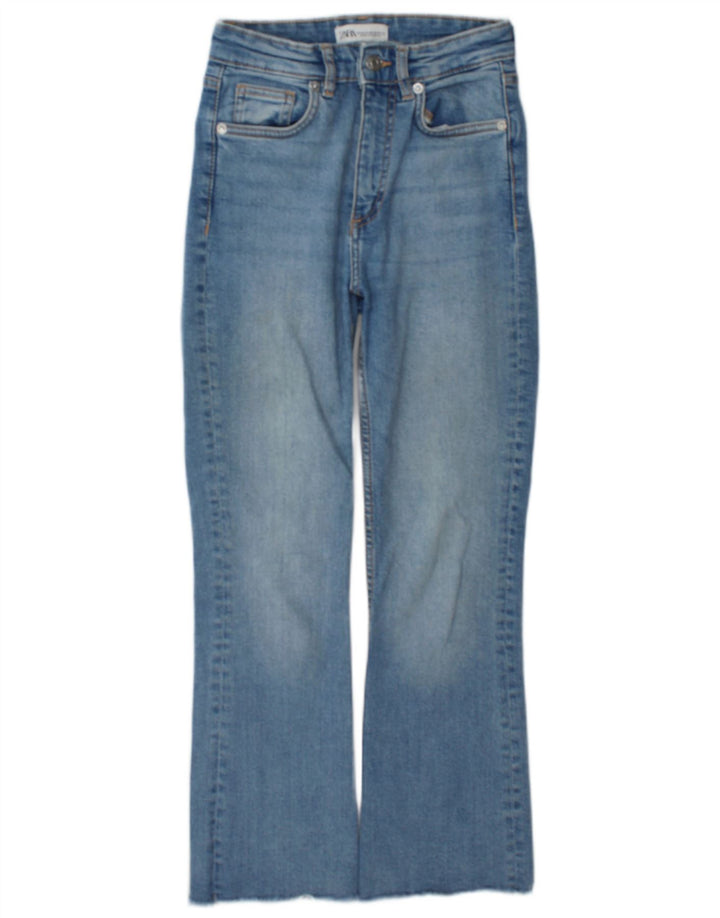 Blugi Zara Femei Bootcut EU 34 2XS L24 L26 Bumbac Albastru