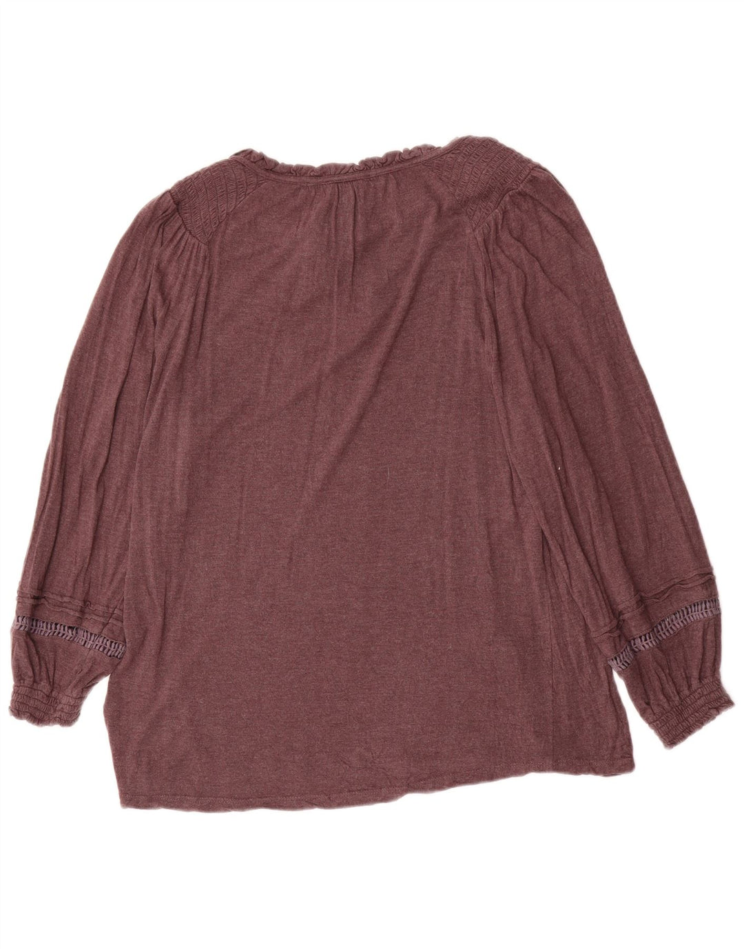 FAT FACE Bluză cu mânecă lungă supradimensionată pentru femei UK 10 Small Brown Viscose