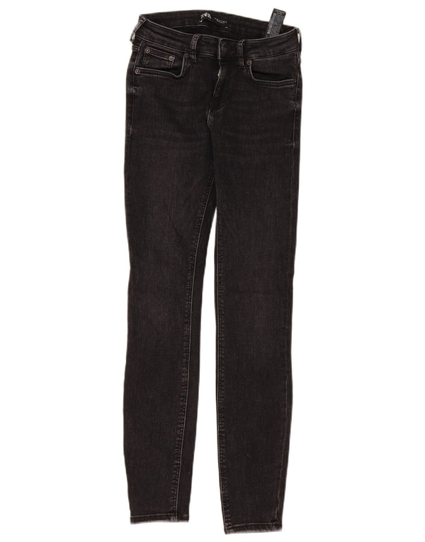 Blugi skinny dama Zara EU 36 XS W26 L28 bumbac negru