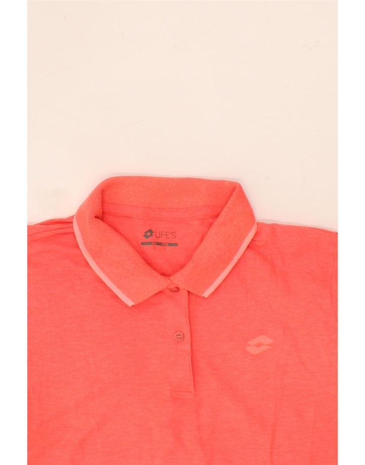 LOTTO Womens Polo Shirt UK 14 Large Pink Vintage Lotto and Second-Hand Lotto from Messina Hembry 