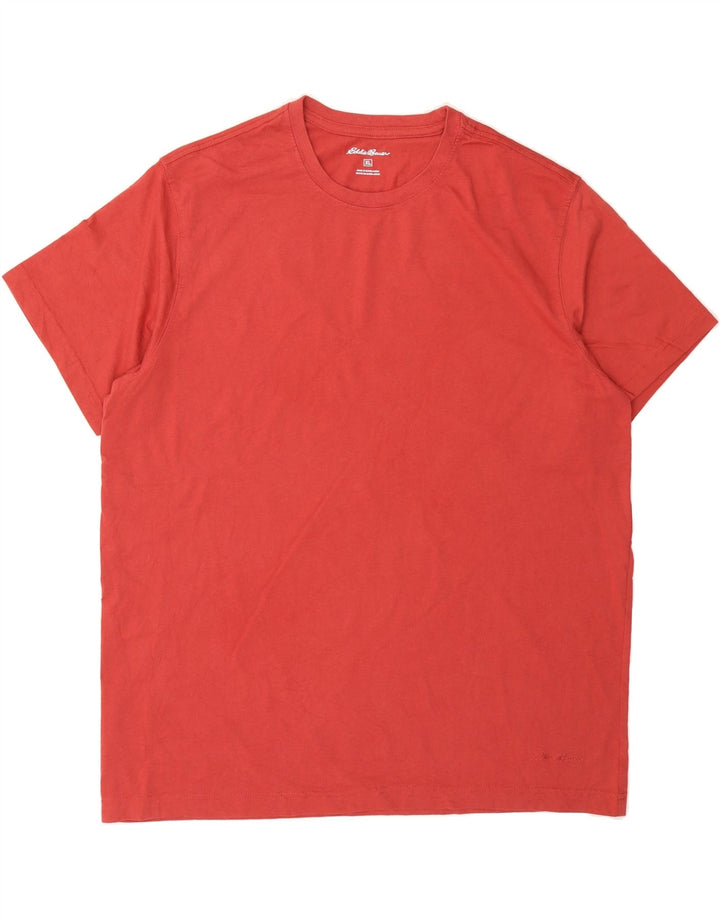 EDDIE BAUER Mens T-Shirt Top XL Red Cotton Vintage Eddie Bauer and Second-Hand Eddie Bauer from Messina Hembry 