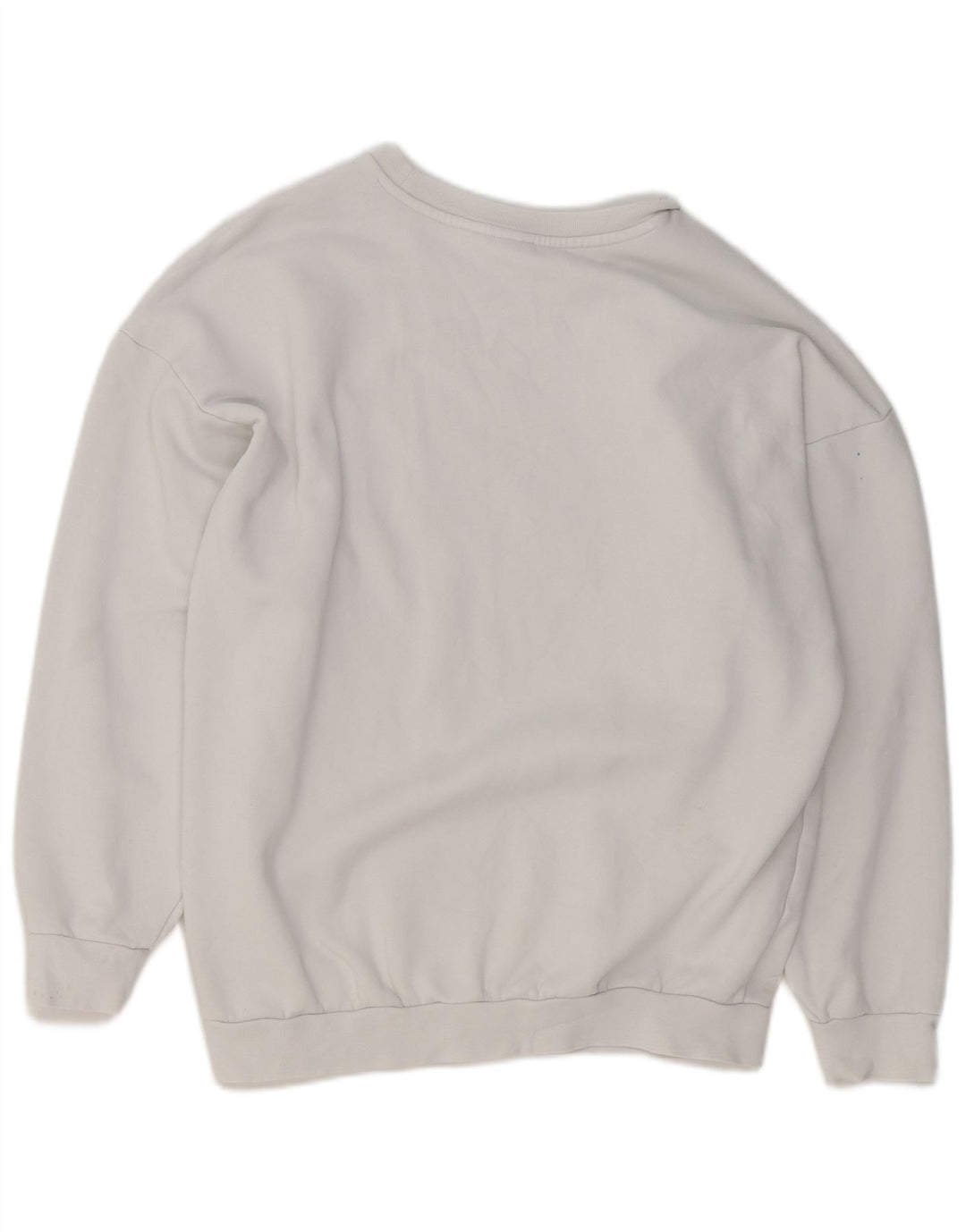 Pulover supradimensionat pentru femei Adidas UK 14 Bumbac alb mediu