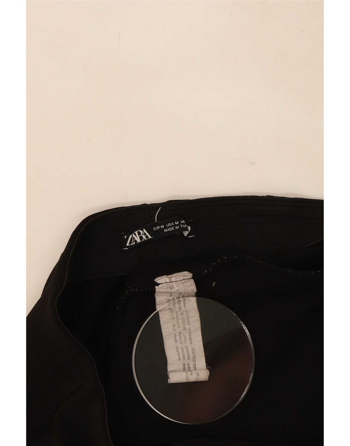 Pantaloni de trening Zara pentru femei UK 12 Poliester mediu negru
