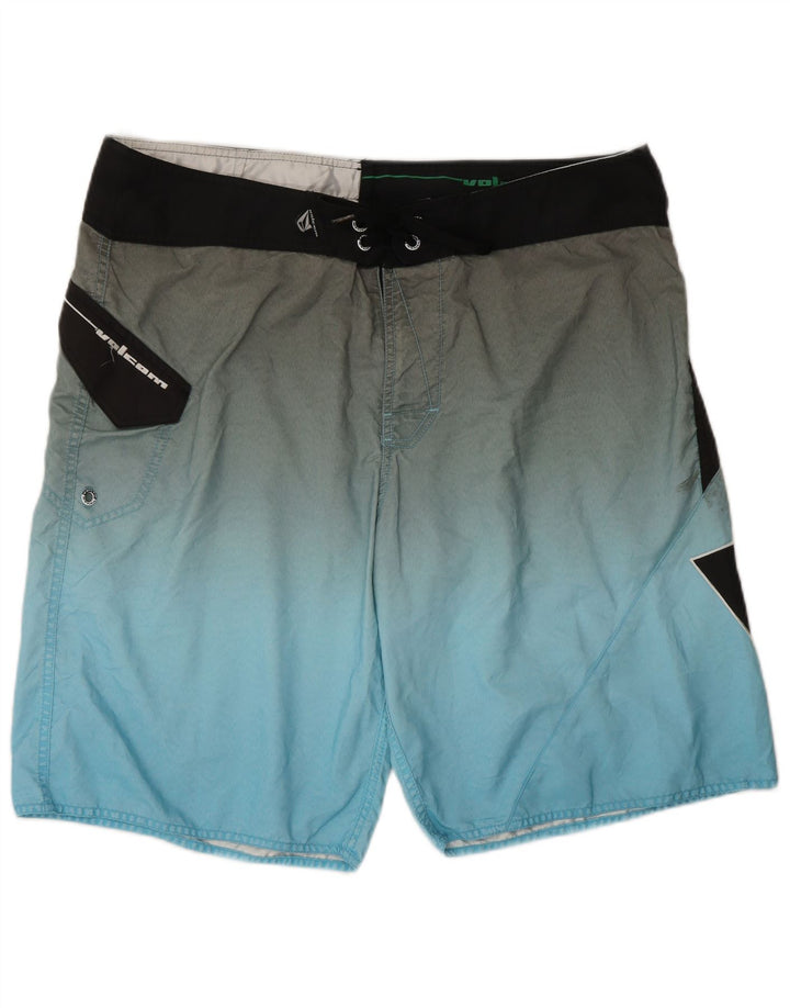 Pantaloni scurți de înot grafic pentru bărbați VOLCOM XL, albastru, poliester color bloc
