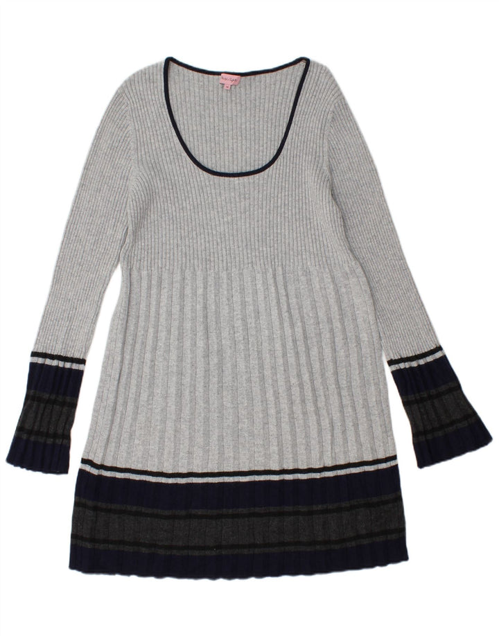 Rochie jumper pentru femei Phase Eight UK 14, bumbac color bloc, gri mediu
