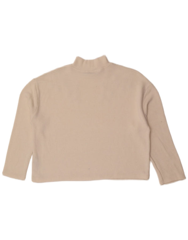 Top Crop Top cu mânecă lungă, cu mânecă lungă, pentru femei, Zara, UK 14, mediu, alb cu pete