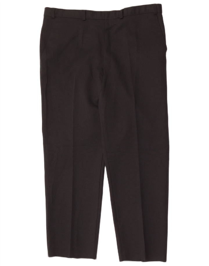 Pantaloni chino drepți pentru bărbați Marks & Spencer L38 L29 Poliester negru