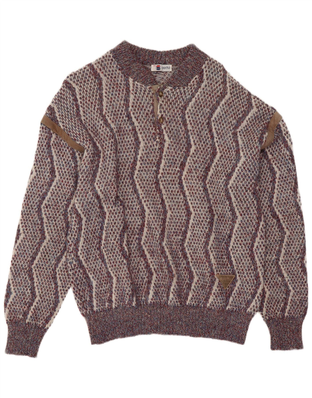Pulover Sportful pentru bărbați cu gât cu nasturi IT 50 Medium Multicolor Retro
