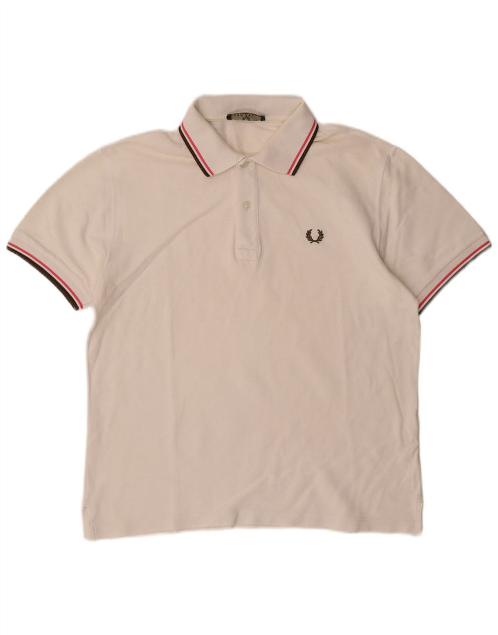Tricou polo Fred Perry pentru bărbați, alb mediu