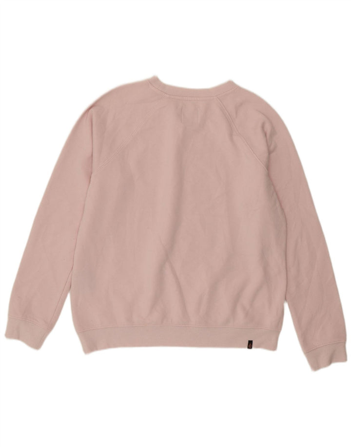 Pulover cu grafic pentru femei Volcom US 8, bumbac roz mediu