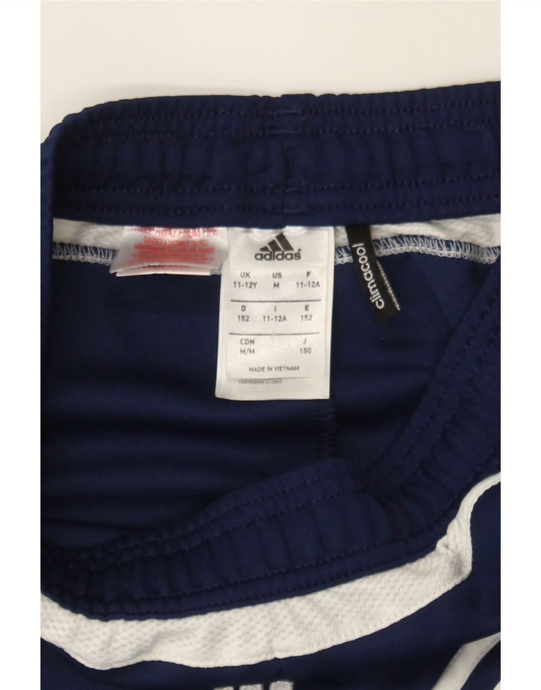 ADIDAS Boys Climacool Tracksuit Trousers 11-12 Years  Navy Blue Polyester Vintage Adidas and Second-Hand Adidas from Messina Hembry 