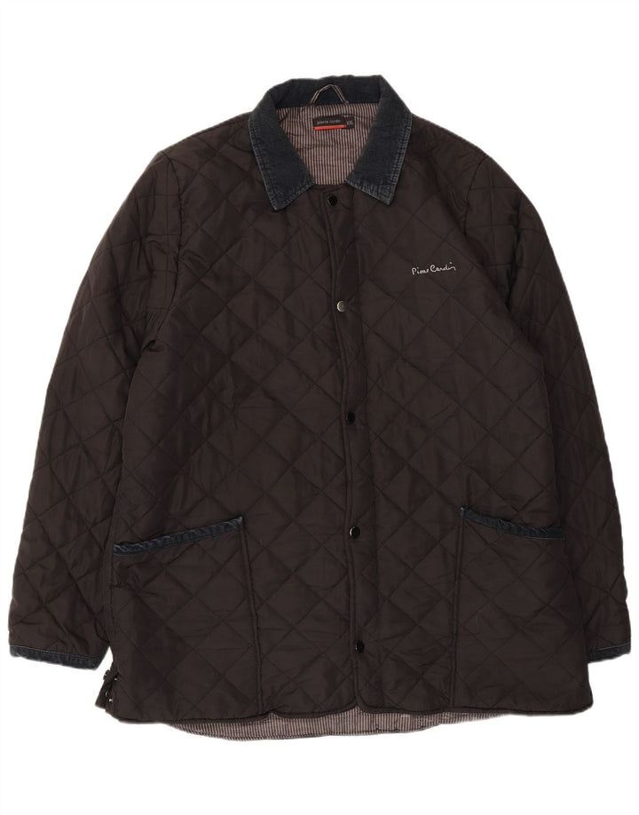 Jachetă matlasată pentru bărbați PIERRE CARDIN UK 44 2XL Poliester negru