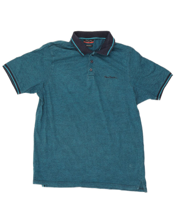 Cămașă polo de rugby Pierre Cardin pentru bărbați, cu dungi, albastru mediu