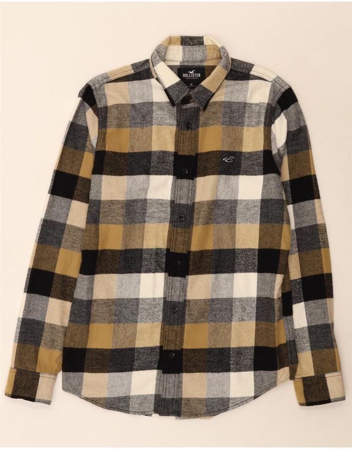 Cămașă Hollister pentru bărbați din flanel, bumbac mediu multicolor cu carouri