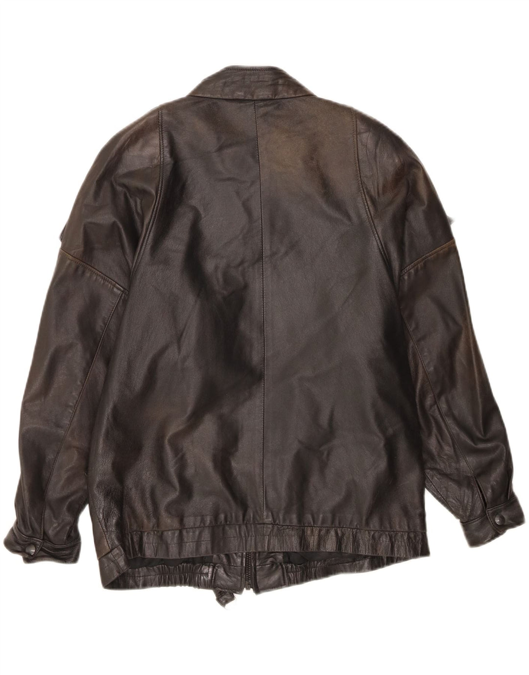 VINTAGE Mens Leather Jacket IT 46 Small Black Leather Vintage Vintage and Second-Hand Vintage from Messina Hembry 