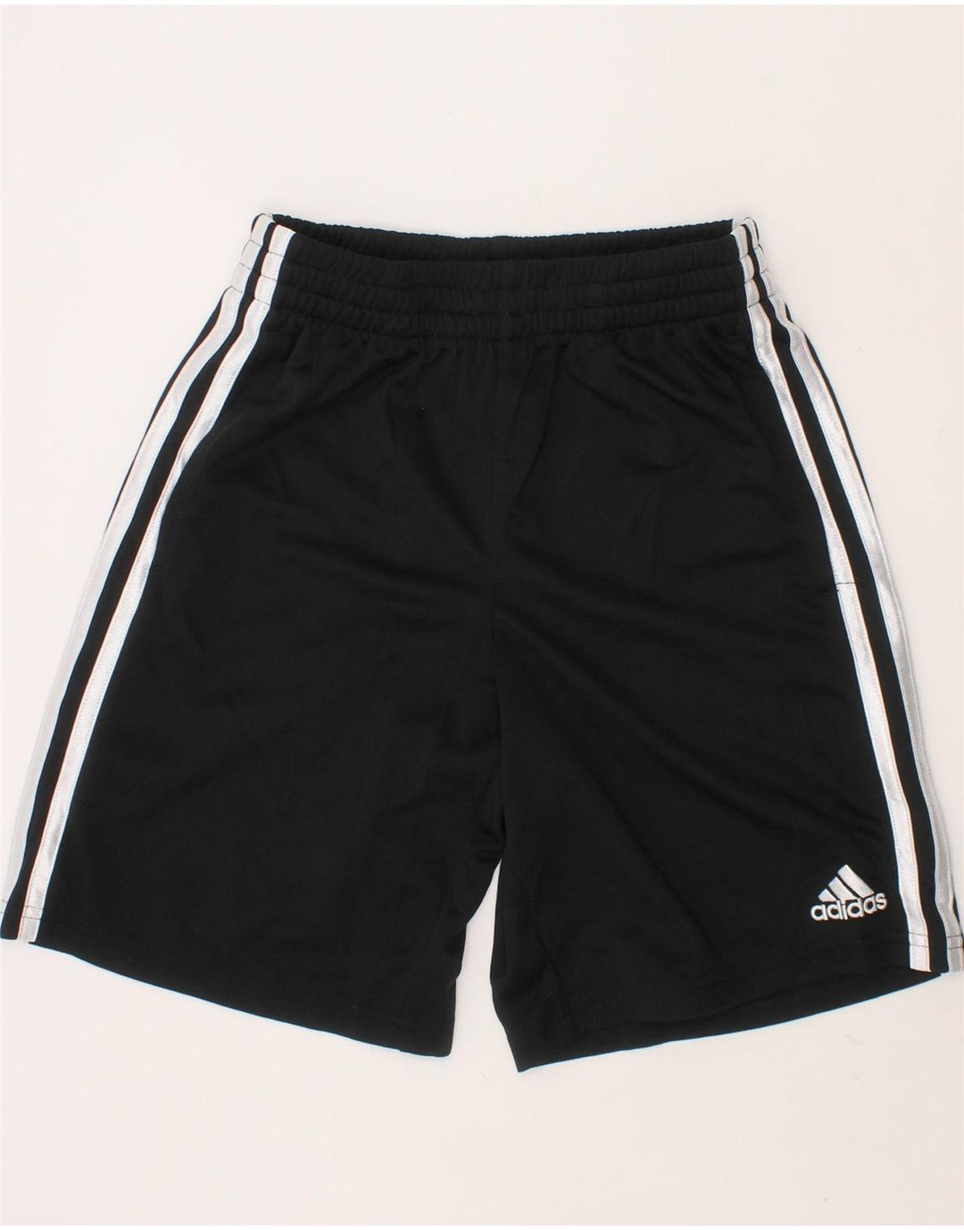 ADIDAS Boys Sport Shorts 7-8 Years Small Black Polyester Vintage Adidas and Second-Hand Adidas from Messina Hembry 