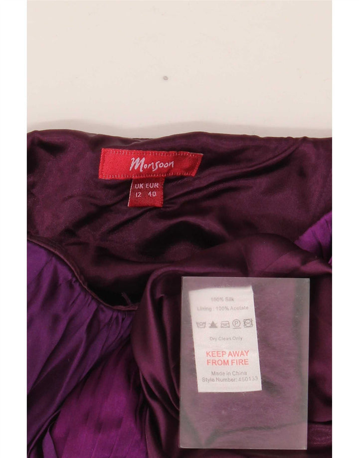 Rochie pentru femei Monsoon, fără bretele, UK 12, mov mediu, mătase