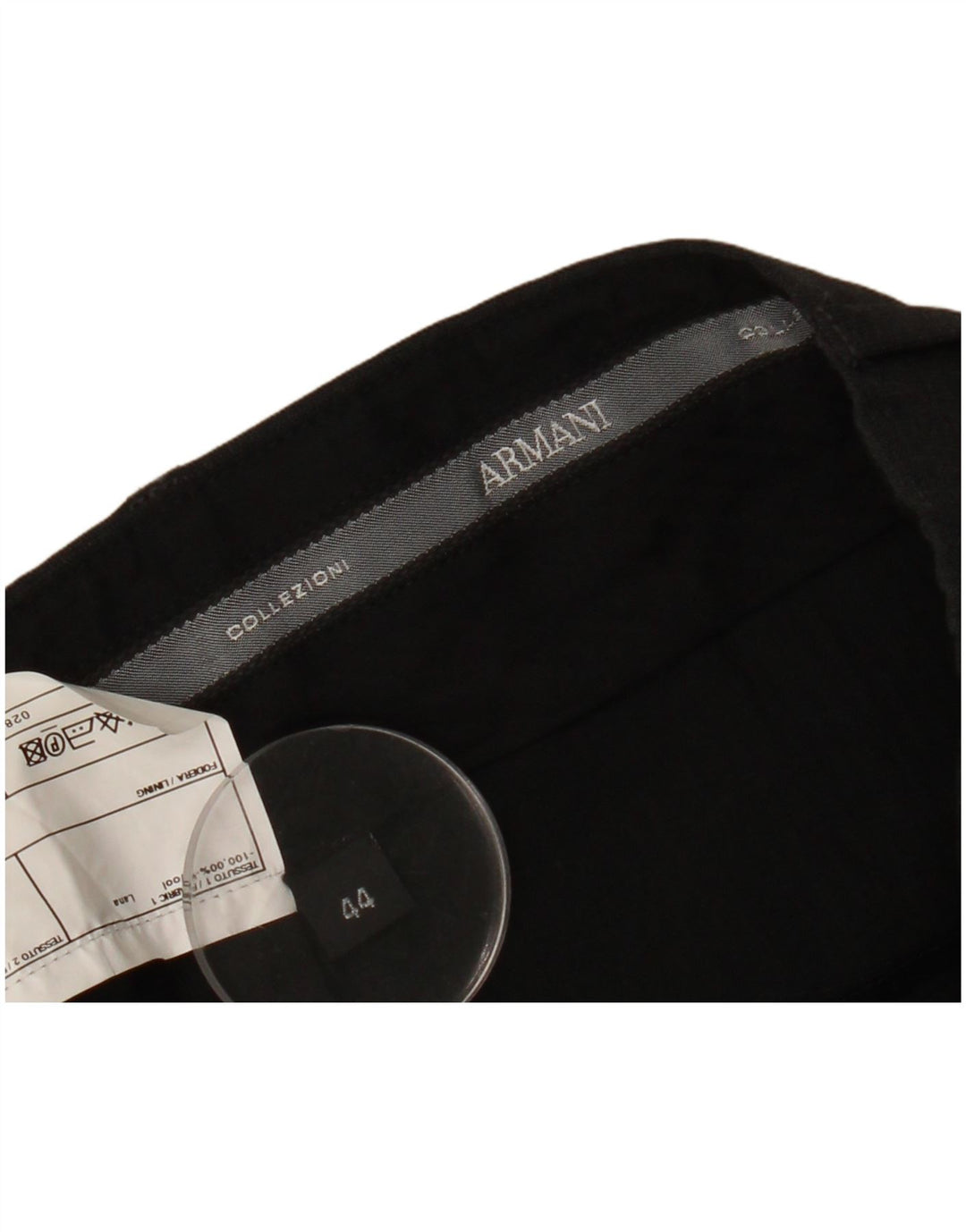 ARMANI Pantaloni Chino Drepți Bărbați IT 44 XS W29 L30 Gri Lână