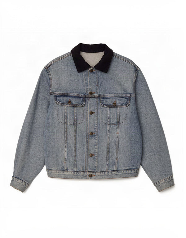 Jachetă de blugi vintage pentru bărbați UK 42 XL Albastru