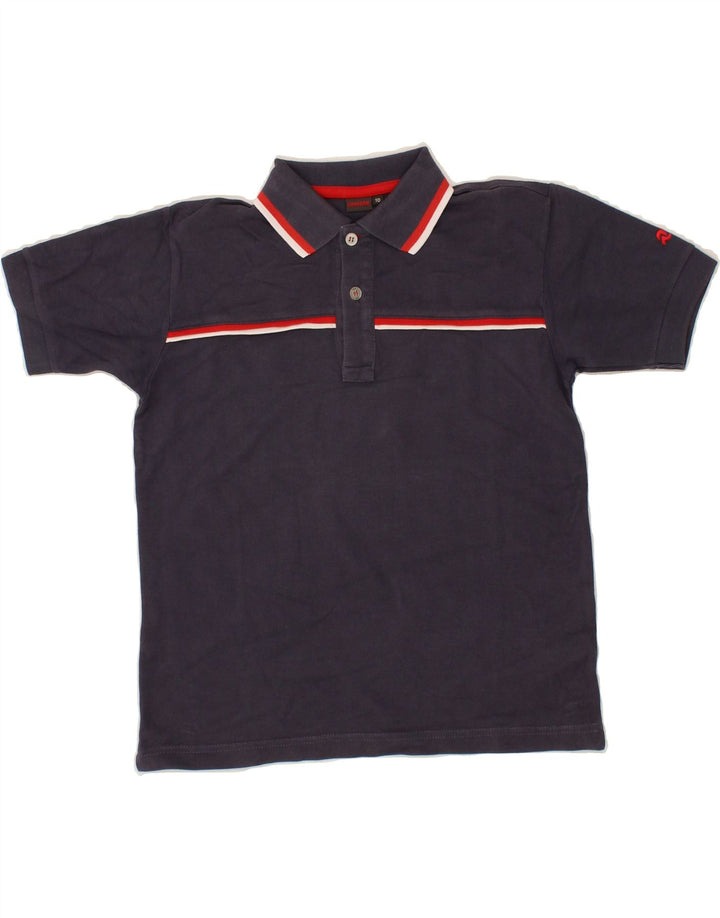 INVICTA Boys Polo Shirt 9-10 Years Navy Blue Cotton Vintage Invicta and Second-Hand Invicta from Messina Hembry 