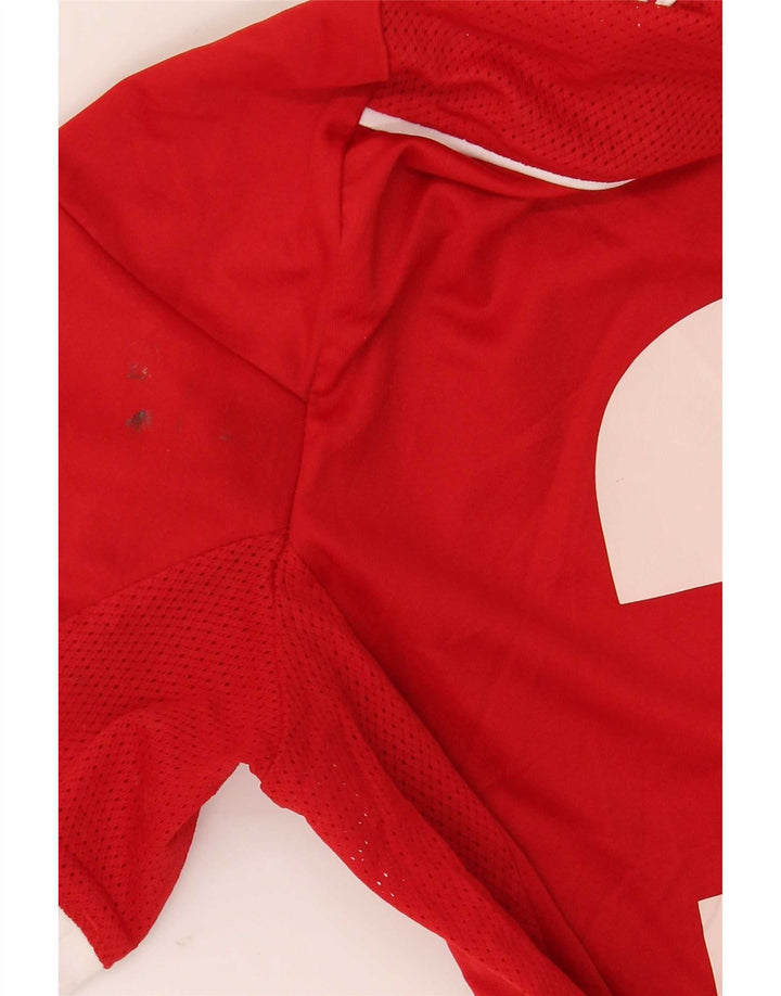 Tricou grafic Adidas pentru băieți Top 13-14 ani XL poliester roșu