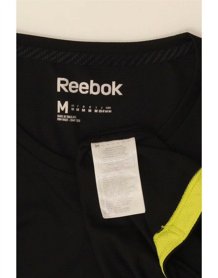 Tricou pentru bărbați Reebok Top Mediu Negru Poliester Colorblock