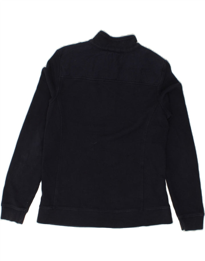 VINEYARD VINES Womens Zip Neck Sweatshirt Jumper UK 12 Medium Navy Blue Vintage Vineyard Vines and Second-Hand Vineyard Vines from Messina Hembry 