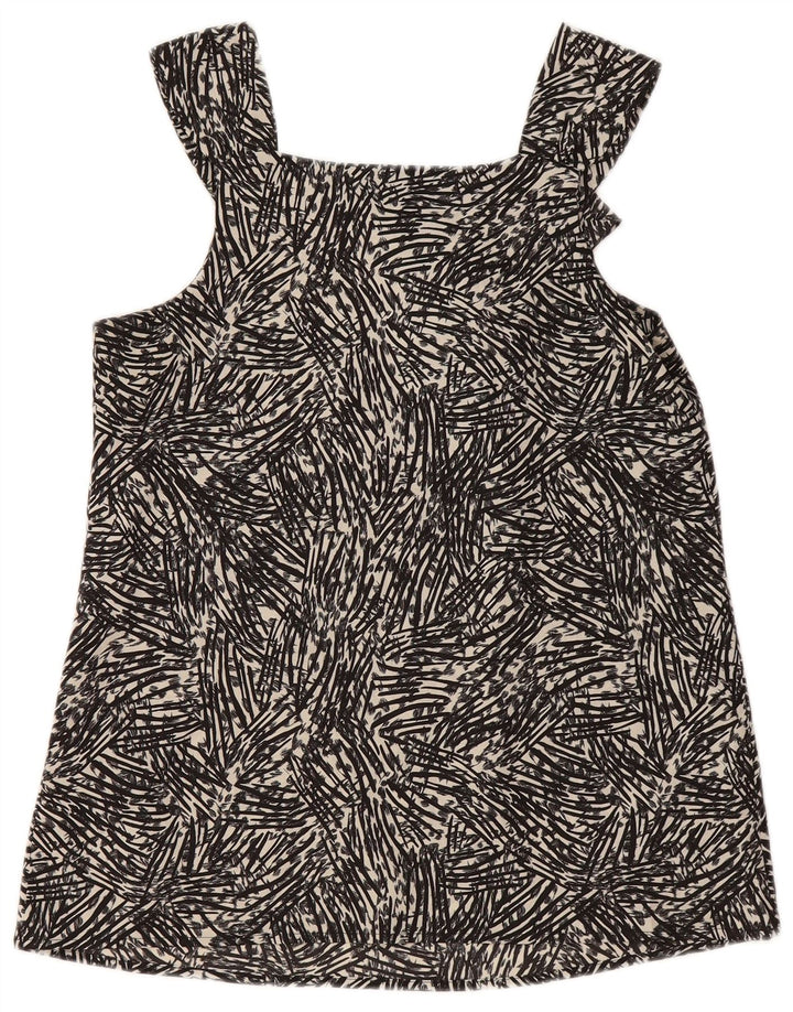 Bluză fără mâneci cu model abstract MOSSIMO pentru femei UK 6 XS Negru