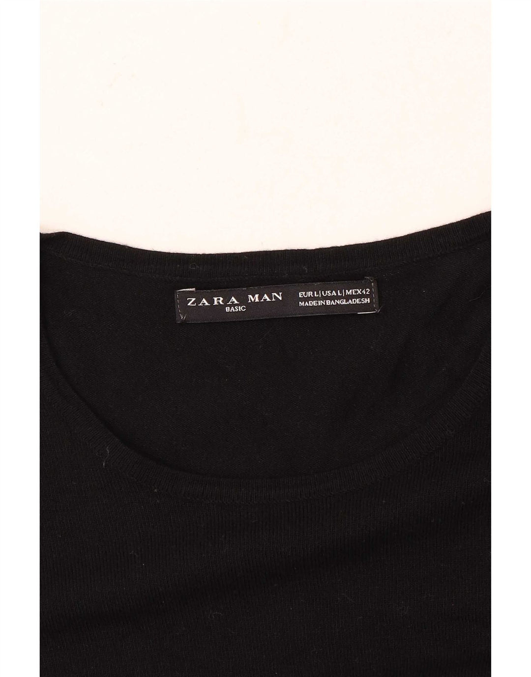 Pulover pentru bărbați Zara, cu decolteu, mare, negru