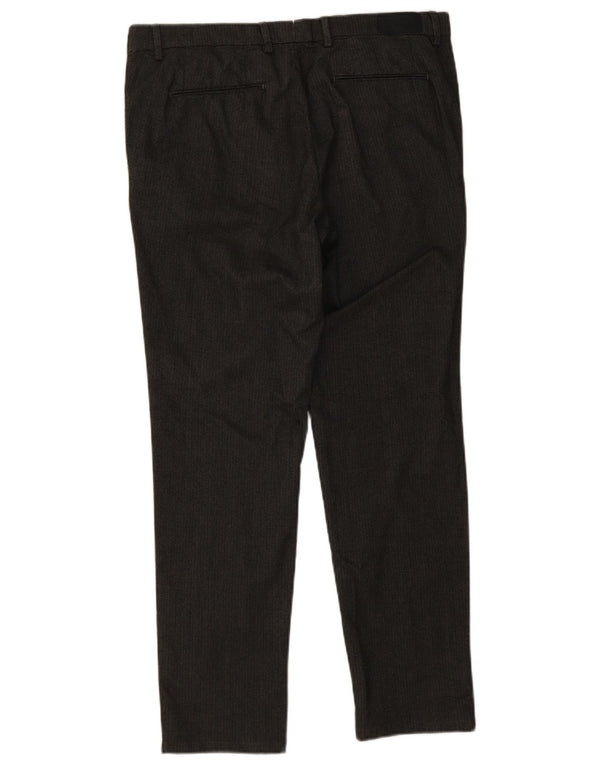 Pantaloni chino subțiri pentru bărbați Trussardi, IT 52 XL W36 L31, bumbac gri în spină de pește