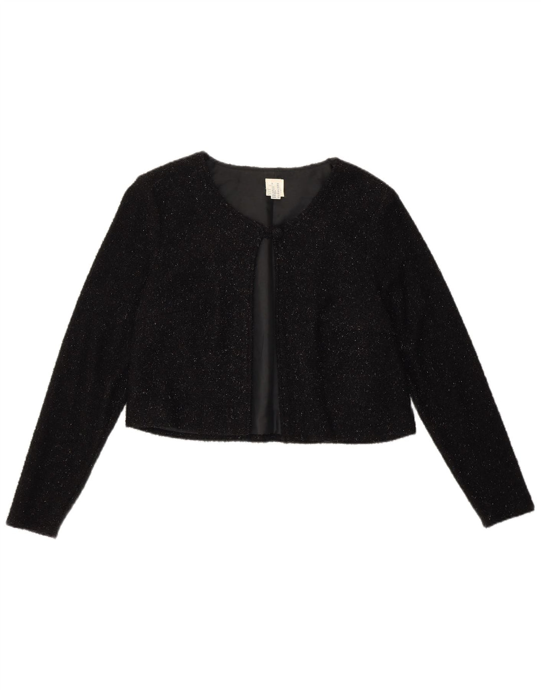 Jachetă Bolero pentru femei VINTAGE UK 12 Medium Black Flecked Nylon