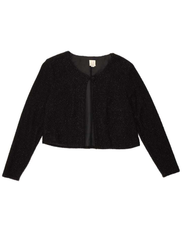 Jachetă Bolero pentru femei VINTAGE UK 12 Medium Black Flecked Nylon