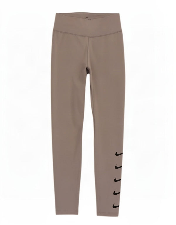 Leggings grafic Nike Dri Fit pentru femei UK 12 Medium Gri Poliester