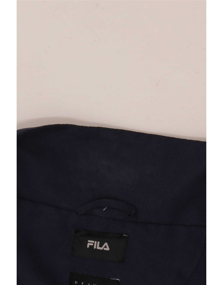Jachetă Bomber pentru bărbați Fila, cu o formă lejeră, UK 38 Medium, bleumarin, poliester cu dungi