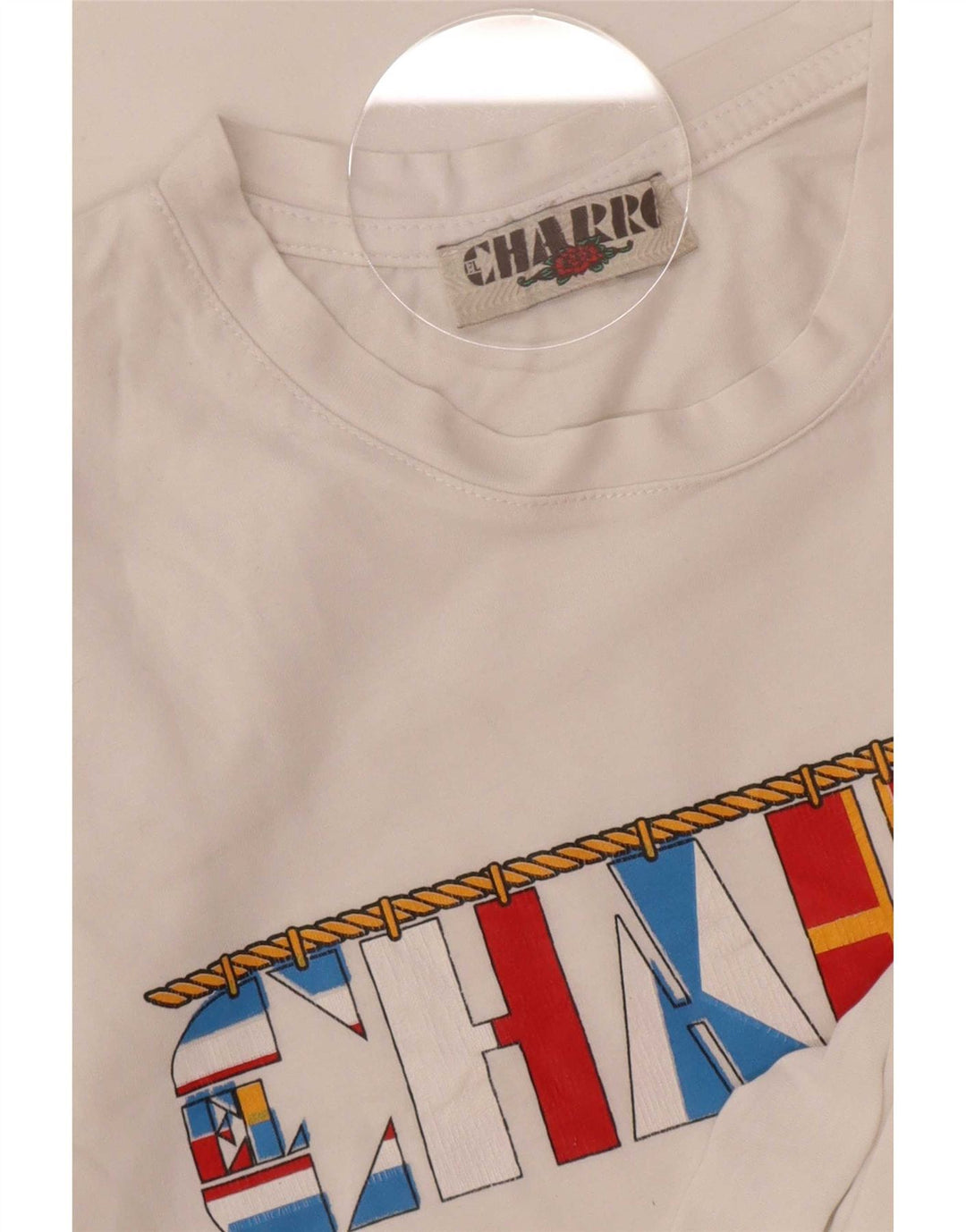 Tricou grafic pentru bărbați Charro Top Mediu Alb