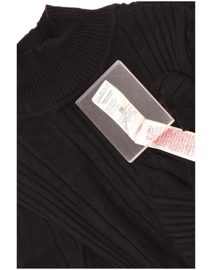 Marks & Spencer Top pentru femei cu mânecă lungă UK 10 Small Black Viscose