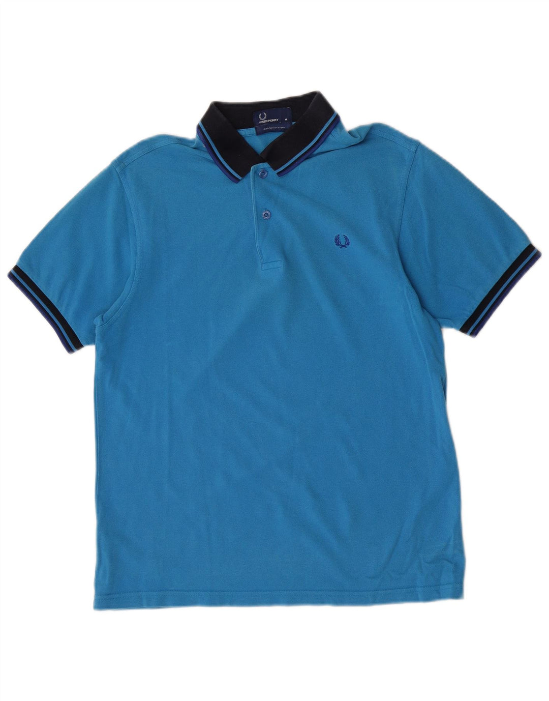 Cămașă polo Fred Perry pentru bărbați, bumbac albastru mediu
